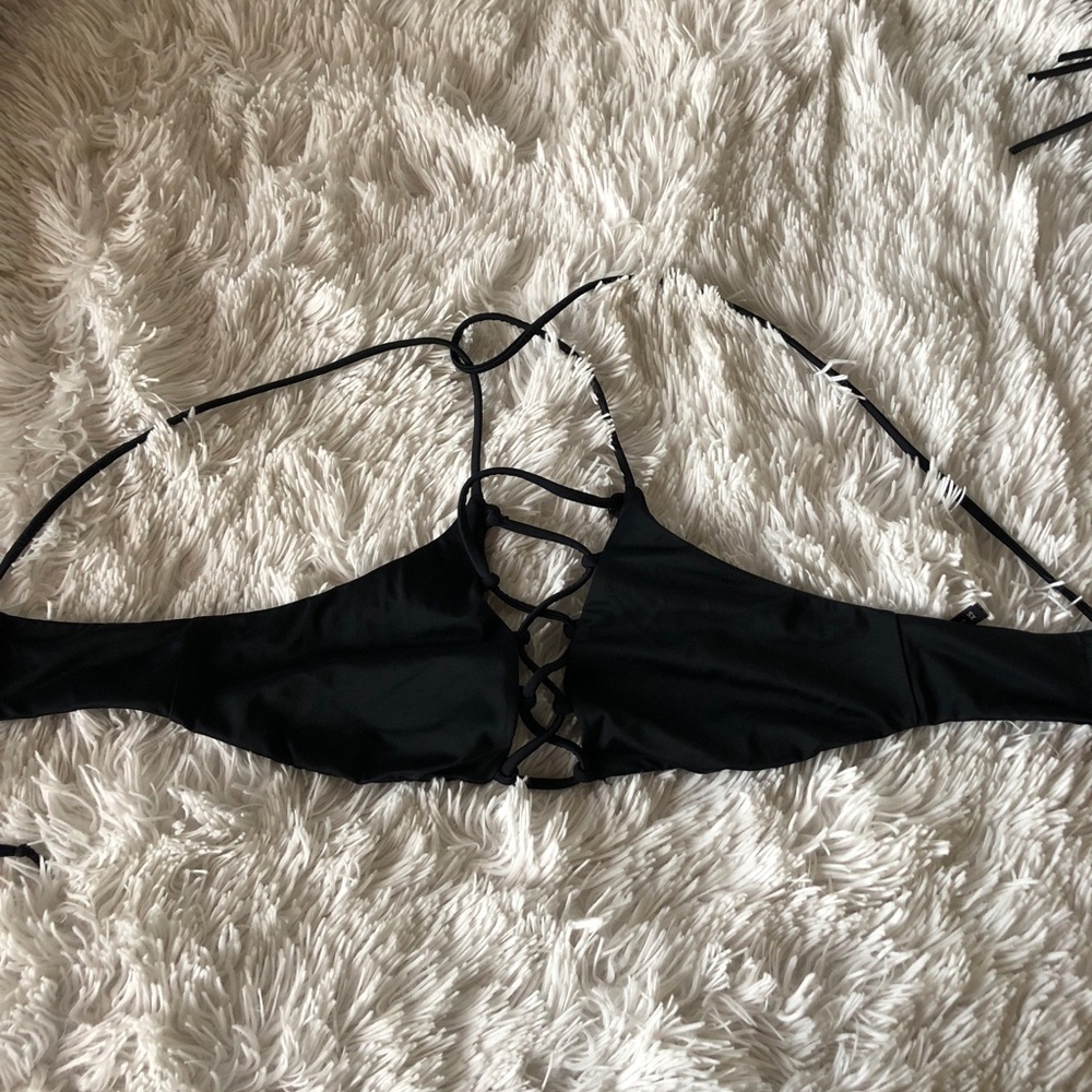 LA hearts crisscross bikini top